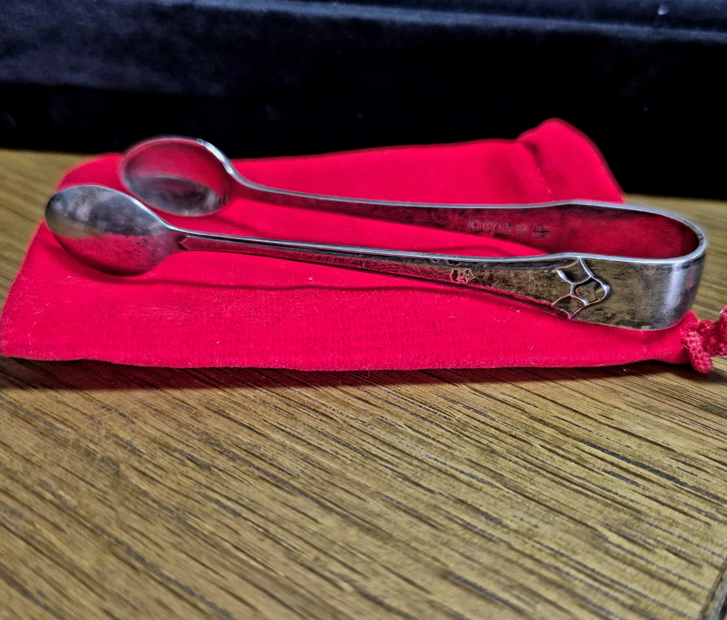Antique sugar tongues, fully hallmarked EPNS