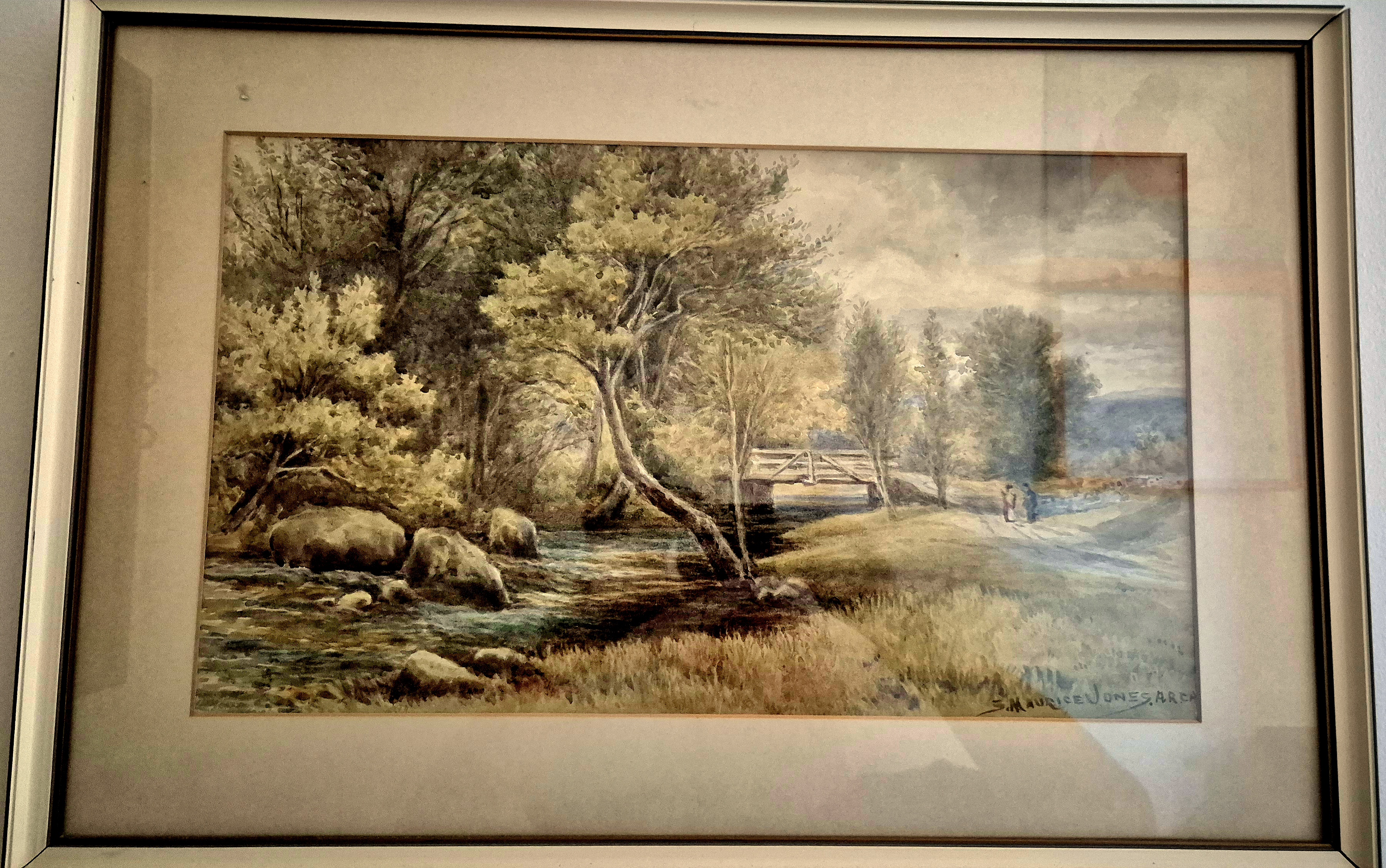 2. Original framed and glazed watercolour by artist: Maurice